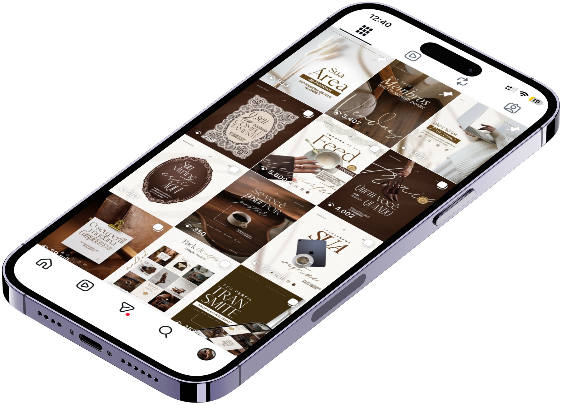 Mockup del pack en un smartphone