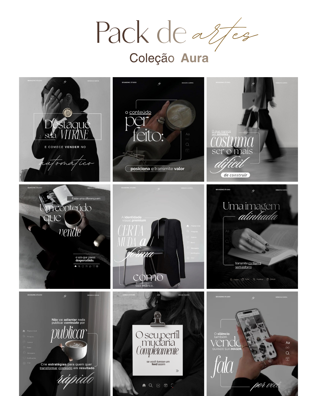 Colección Aura — plantillas de Instagram del Pack Madrid